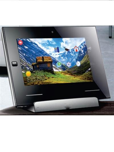 مانیتور بی سیم درب بازکن تصویری تاچ رنگی 7 اینچ مشکی (رومیزی)