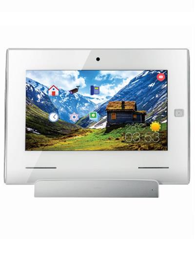 مانیتور بی سیم درب بازکن تصویری تاچ رنگی 7 اینچ سفید (رومیزی)