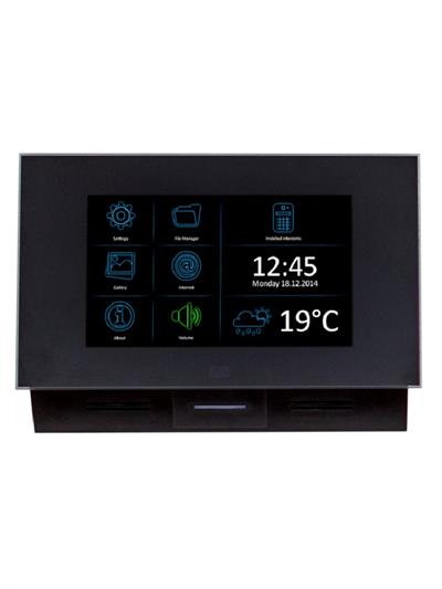 مانیتور درب بازکن تصویری تاچ رنگی 7 اینچ با قاب منحنی مشکی